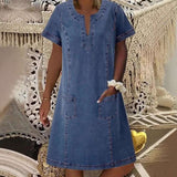 T-Shirt Dress with Front Pockets image 1