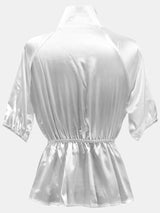 Satin Elegance Bow-Tie Blouse image 9