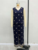 Sleeveless Top and Wide-Leg Pants Set image 5