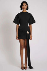 Short Dress with Draped Detail image 1