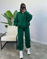Three Thread Tracksuit Set - S, Deep Teal Green image