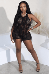 Hollow Out Knit Tassel Jumpsuit image 0