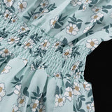 Floral Puff Sleeve Dress with Smocked Waist and Tiered Skirt image 6