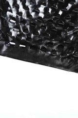 Sexy Hollow Out Spaghetti Strap PU Leather Maxi Dress image 7