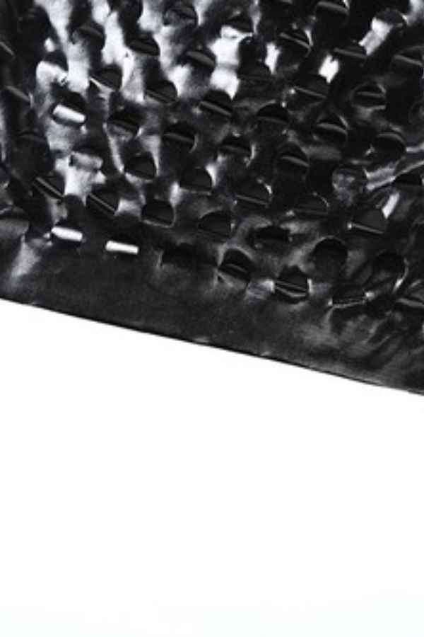 Sexy Hollow Out Spaghetti Strap PU Leather Maxi Dress image 7