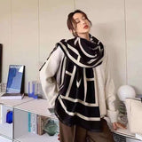 Geometric Keep Warm Shawl Scarf image 3