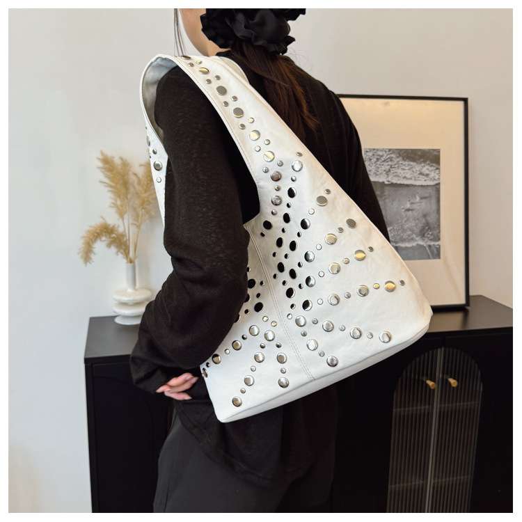 Tote Bag with Silver Studded Design image 0
