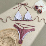 Glitter Bikini with Cutout Details image 4