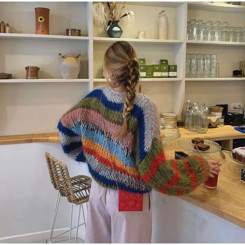 Colorful Striped Sweaters for Women image 2