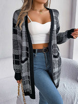 Casual Autumn Winter Cardigan Sweater - M, Black image