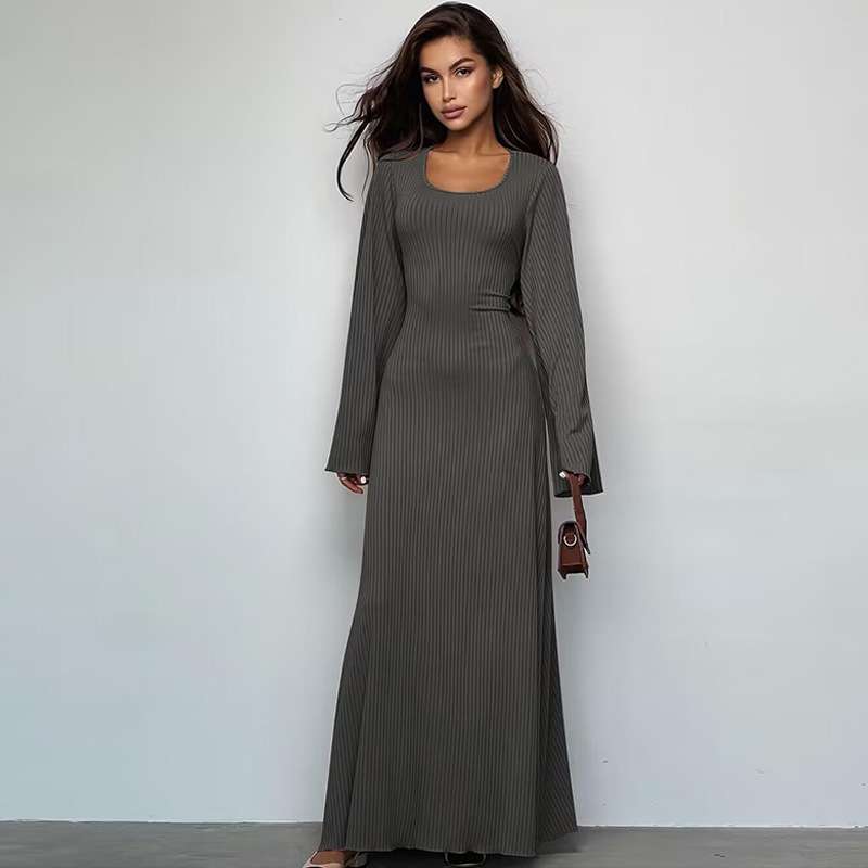 Evening Party Casual Winter Dress - S, Dark Grey image
