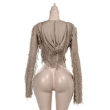 Fringe Fantasy Hooded Crop Top image 2