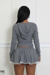 Cozy Hoodie & Pleated Skirt Set image 5