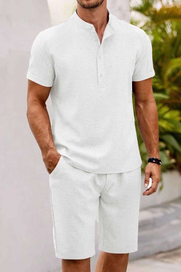 Short-Sleeve Shirt and Shorts Set image 0