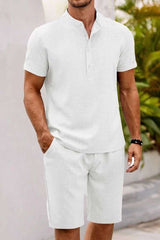 Short-Sleeve Shirt and Shorts Set image 0