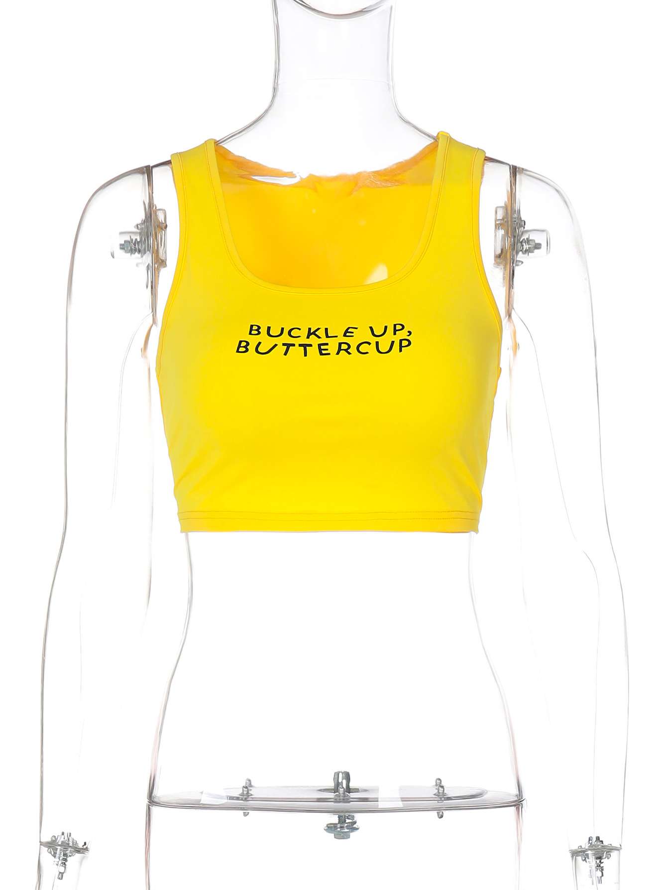 Bright Yellow Crop Top image 4