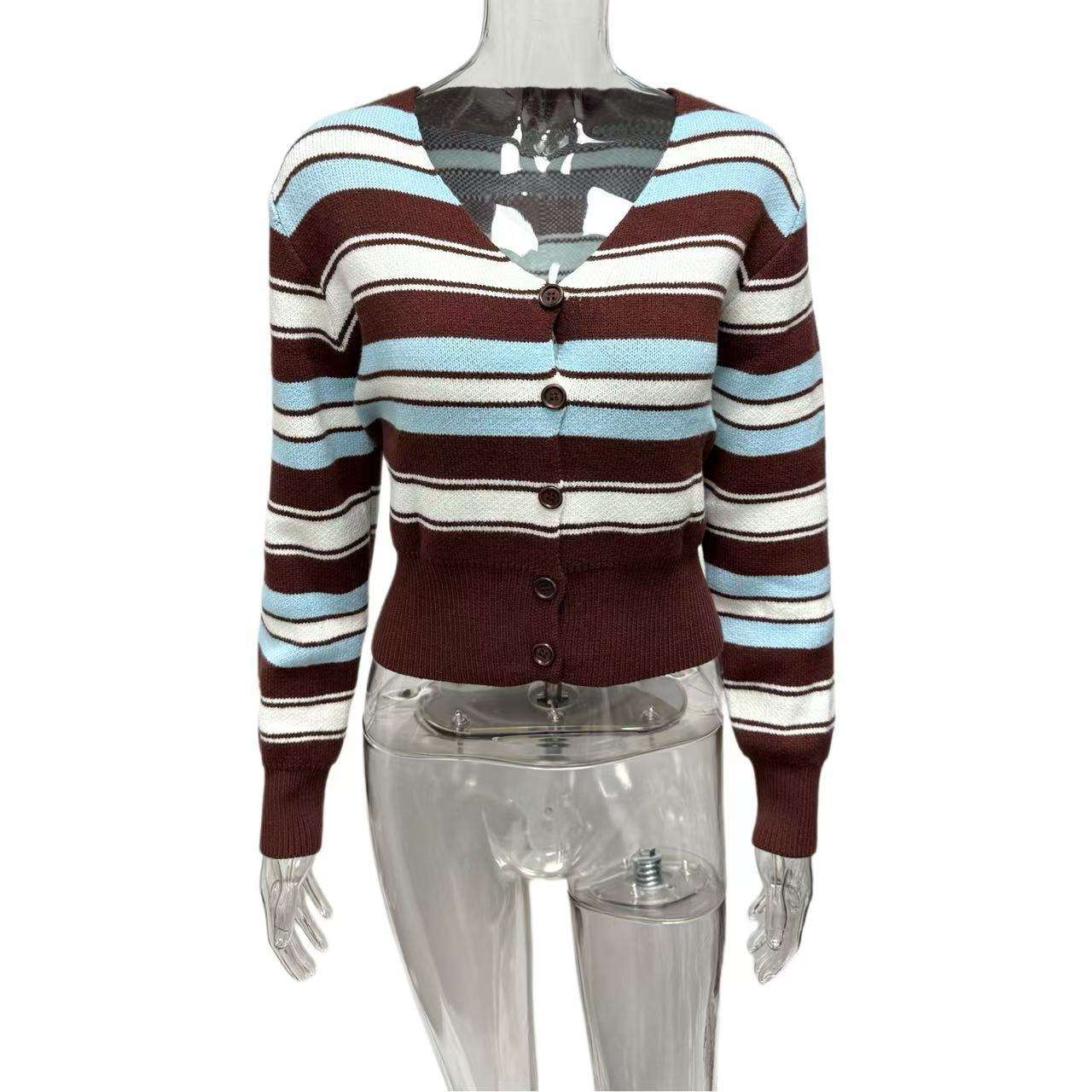 Striped Button-Up Cardigan image 5
