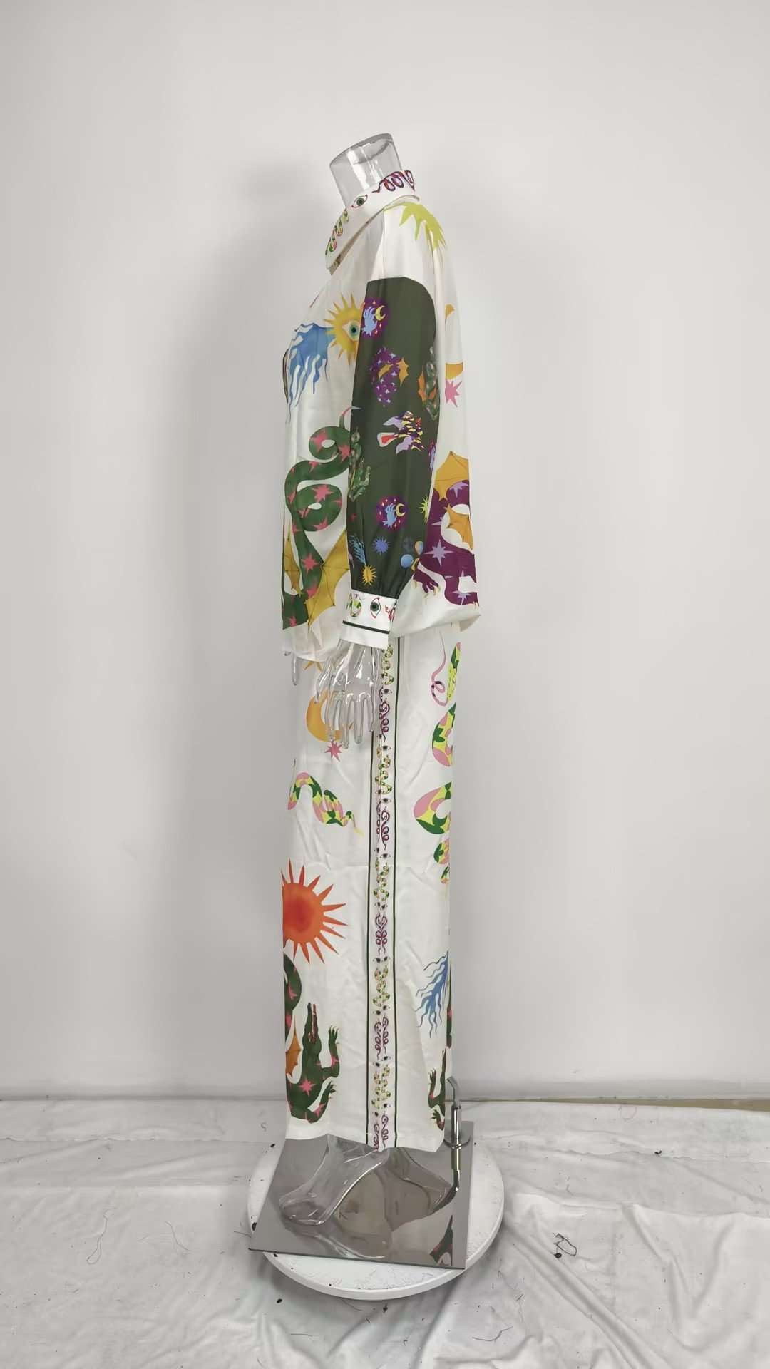 Graphic Printed Shirt With Palazzo image 3