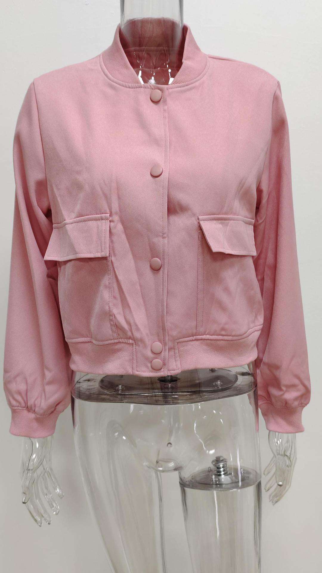 Casual Stand-Collar Button Jacket image 7