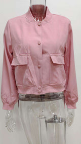 Casual Stand-Collar Button Jacket image 7