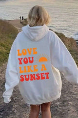 Forever Chasing Sunsets Hoodie - S, White image