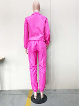 Casual Two-Piece Windbreaker Tracksuit Set image 6