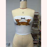 Strapless Top with Print image 2