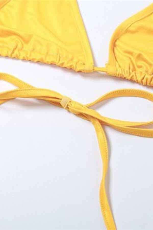 Sexy Multicolor Three Piece Bikini CoverUp Swimwear Set image 5