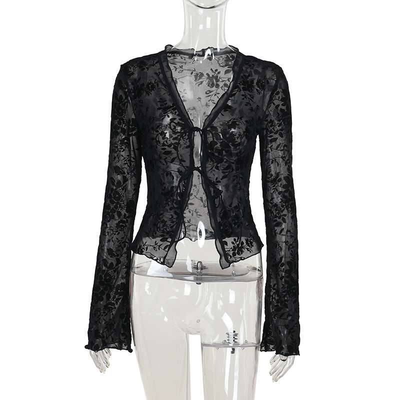 V Neck Tie Front Shirt image 4