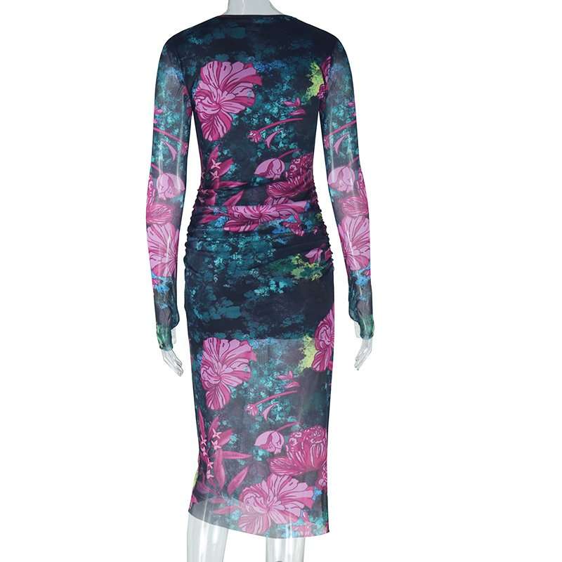 Floral Printed Bodycon Dress image 2