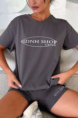 Oversized Graphic T-Shirt and Shorts Set image 0