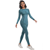 Slim Fit Workout Sports Gym Fitness Yoga Suit - S, Colonial Blue image