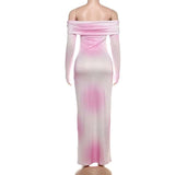 Elegant Off-Shoulder Sequin Maxi Dress image 3