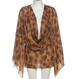 Animal Print  Dress with Deep Neckline image 6