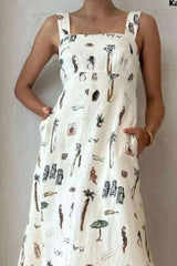 Cute Print Sleevless Maxi Dress image 0