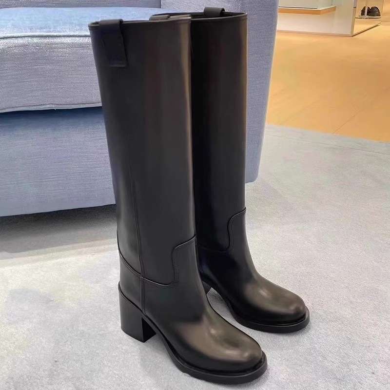 Round Toe Knee Long Knight Boots