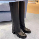 Round Toe Knee Long Knight Boots