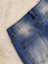 Asymmetrical Zip Bootcut Jeans image 5