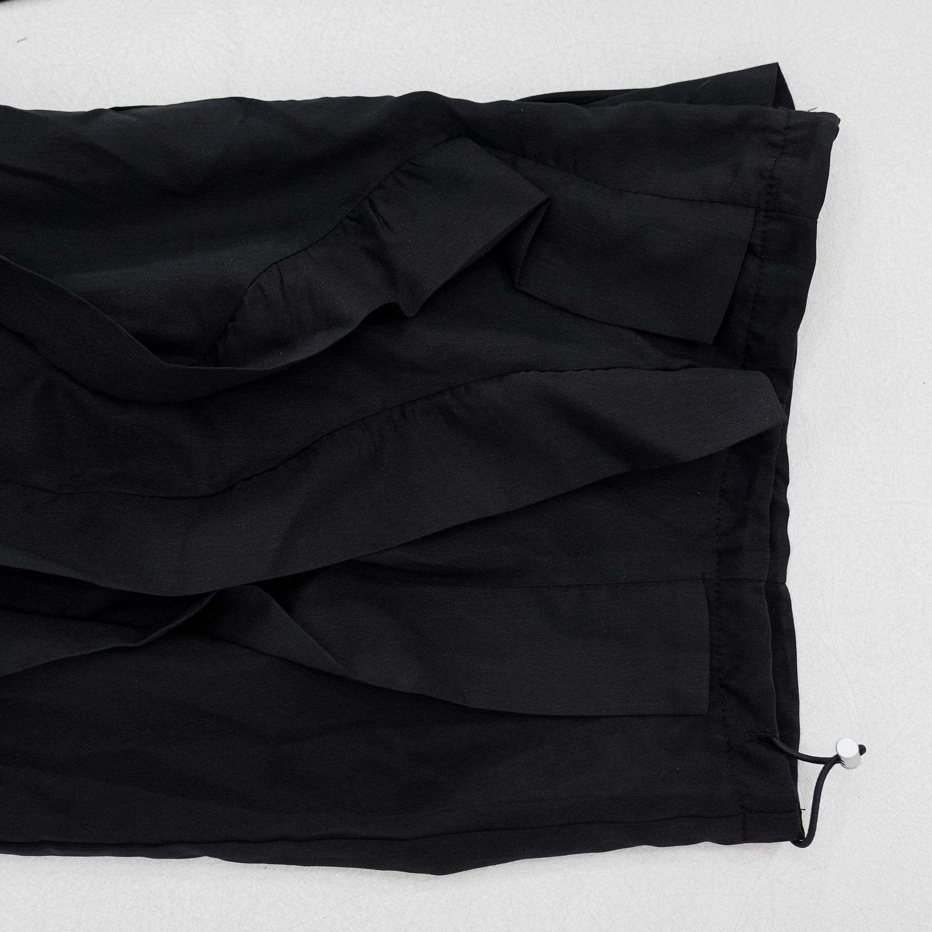 Ruffled Cargo Pants with Drawstring Hem image 4