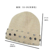Rhinestone Beanie Soft Warm Winter Skully Hat image 3