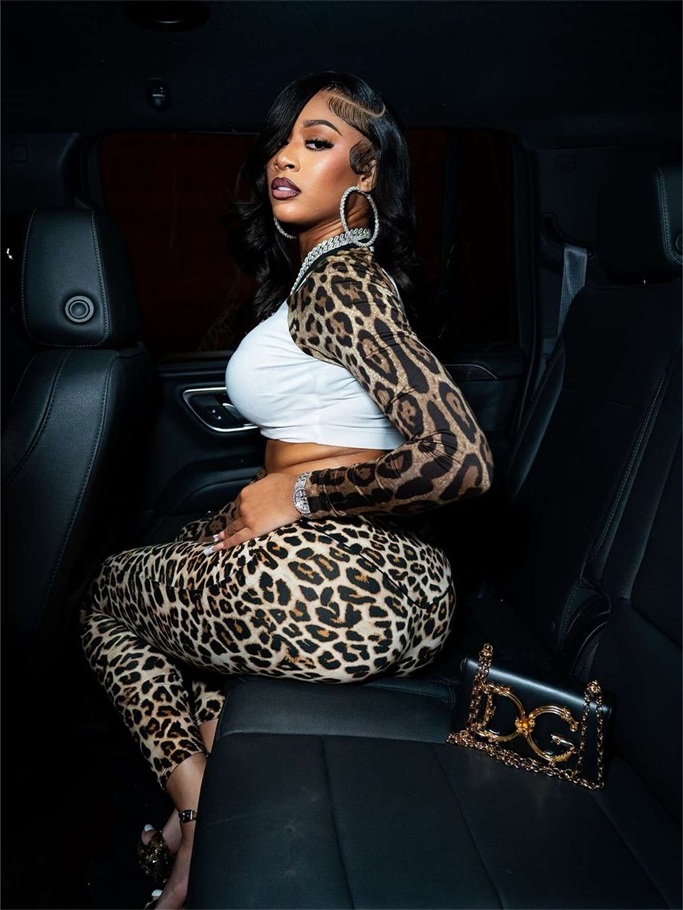 Patchwork Crop Top and Pants Two Piece Set image 2