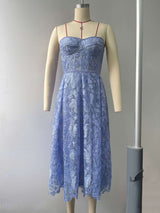 Strapless Lace Midi Dress image 3