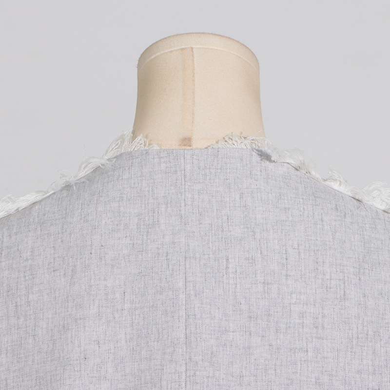 Irregular Length Long Sleeves Burr Blazer image 6