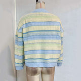 Versatile Striped Knit Cardigan Jacket image 3
