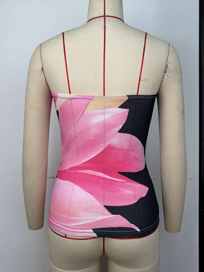 Strapless Floral Print Tube Top image 4