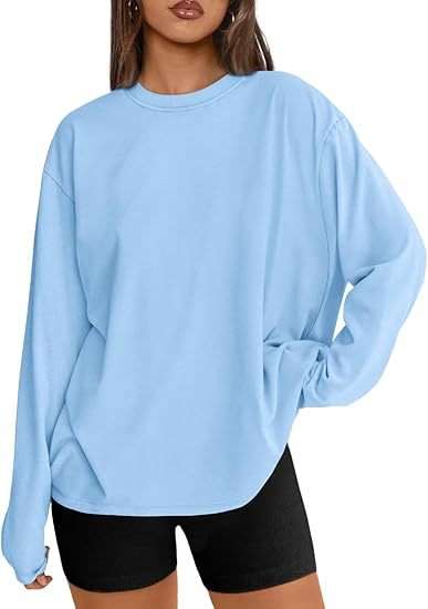 Oversized Crewneck Sweatshirt - L, Blue image