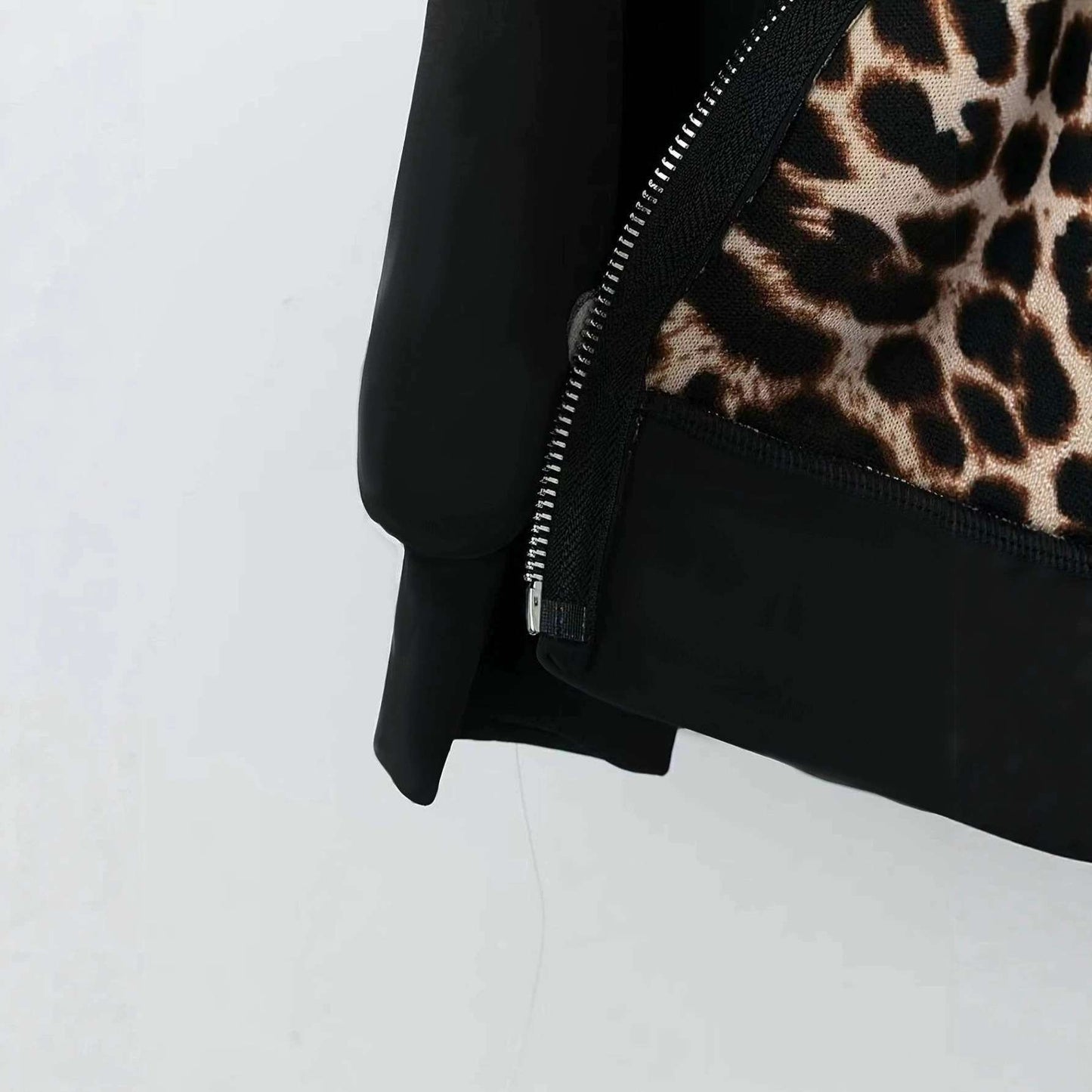 Hooded Jacket with Leopard Print Interior image 3