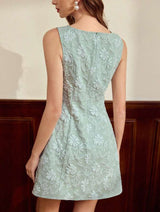 Elegant Floral Sleeveless Dress image 4