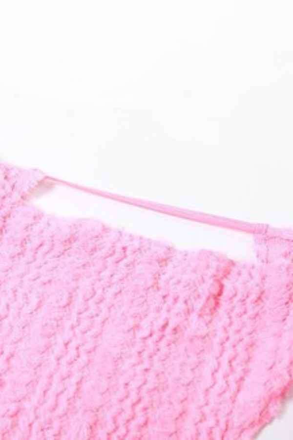 Sexy Off Shoulder LongSleeve Backless Fluffy Mini Dress image 6