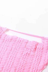 Sexy Off Shoulder LongSleeve Backless Fluffy Mini Dress image 6